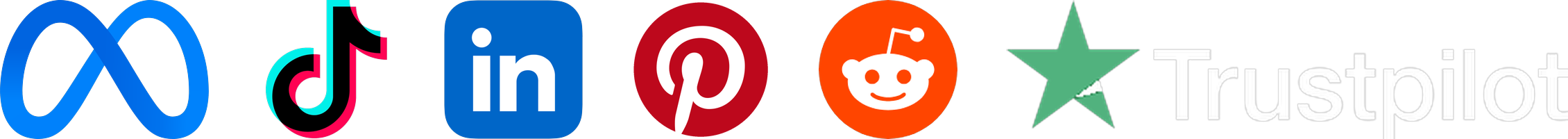 Meta, TikTok, LinkedIn, Pinterest, Reddit en Trustpilot