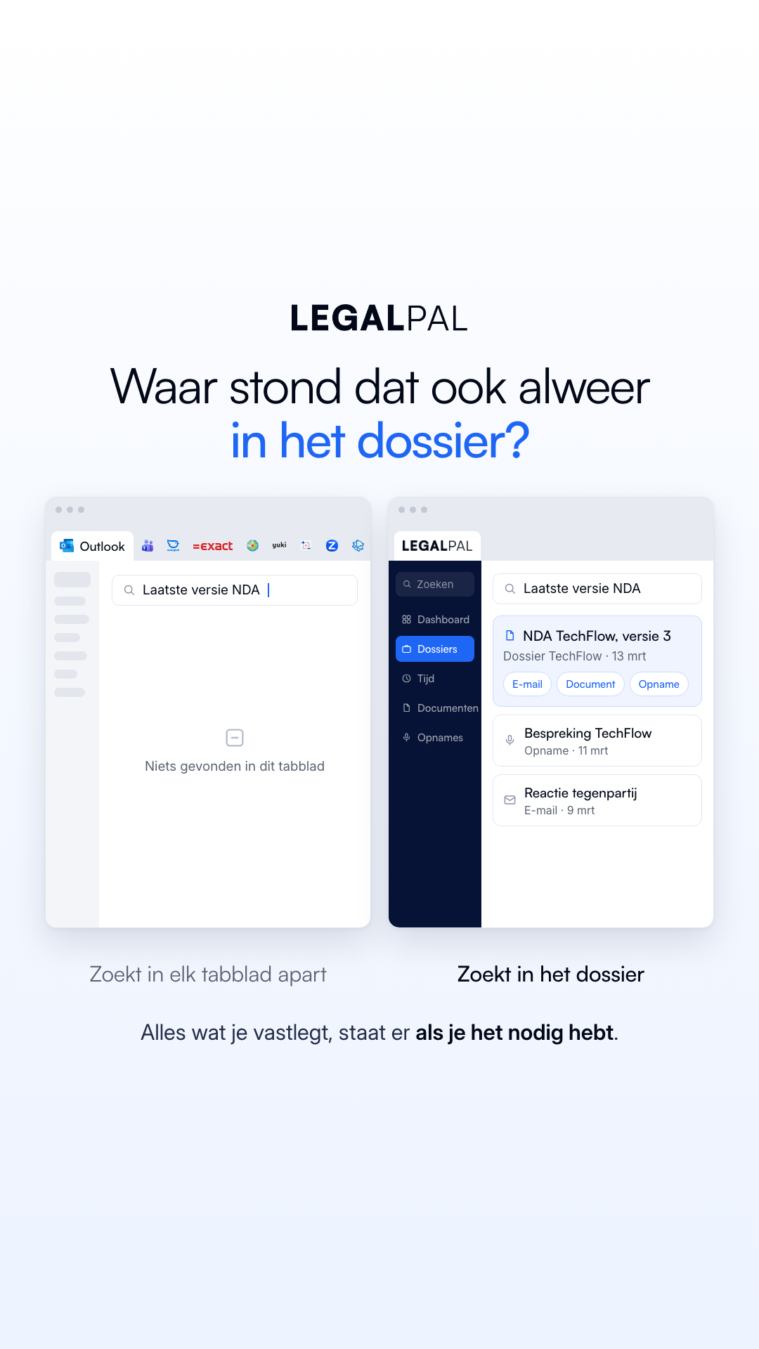 LegalPal: waar stond dat ook alweer in het dossier